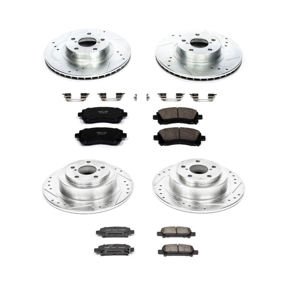 Power Stop 00 - 02 Subaru Legacy Front & Rear Z23 Evolution Sport Brake Kit | K2749 - JDMuscleBrake KitspsbK2749