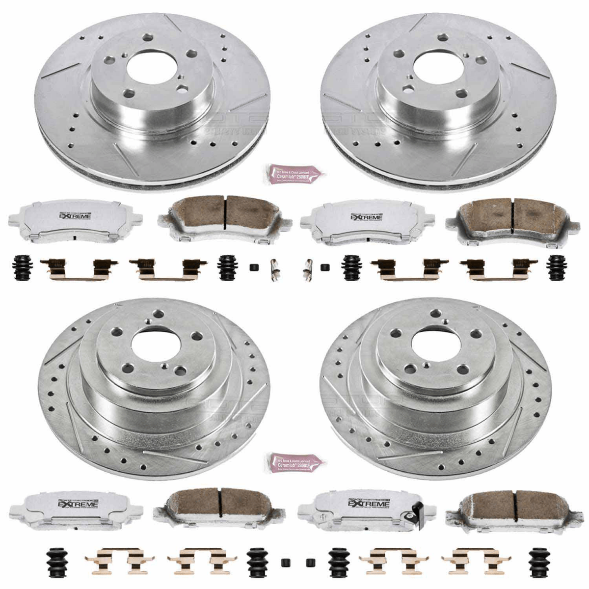 Power Stop 00 - 02 Subaru Legacy Front & Rear Z26 Street Warrior Brake Kit | K2749 - 26 - JDMuscleBrake KitspsbK2749-26