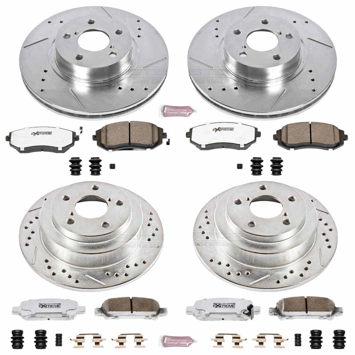 Power Stop 02 - 03 Subaru Impreza Front & Rear Z26 Street Warrior Brake Kit | K6109 - 26 - JDMuscleBrake KitspsbK6109-26