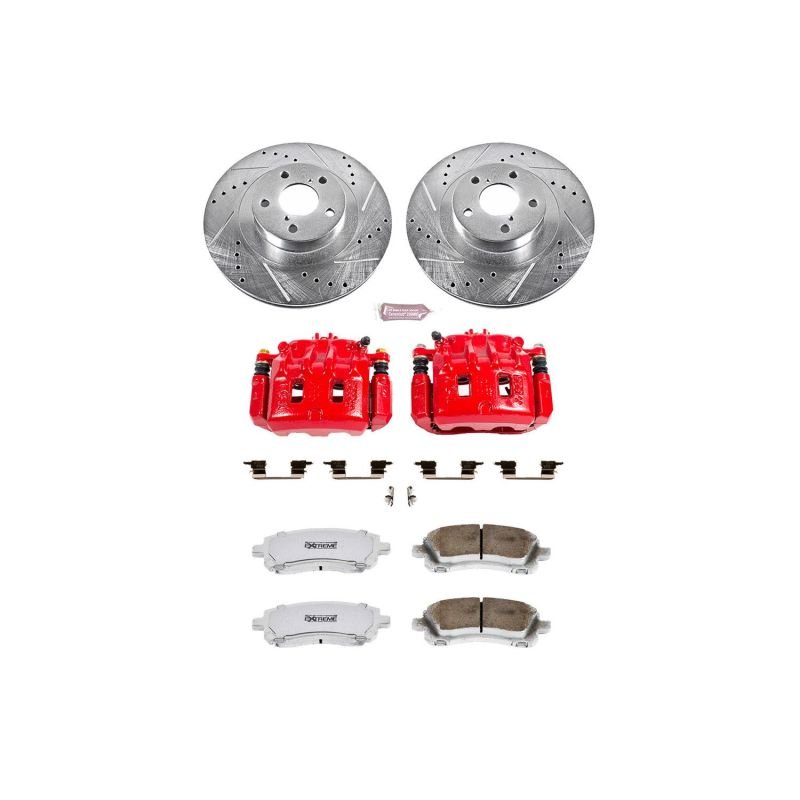 Power Stop 02 - 03 Subaru Impreza Z26 Street Kit w/ Calipers - Front | KC2369 - 26 - JDMuscleBrake KitspsbKC2369-26