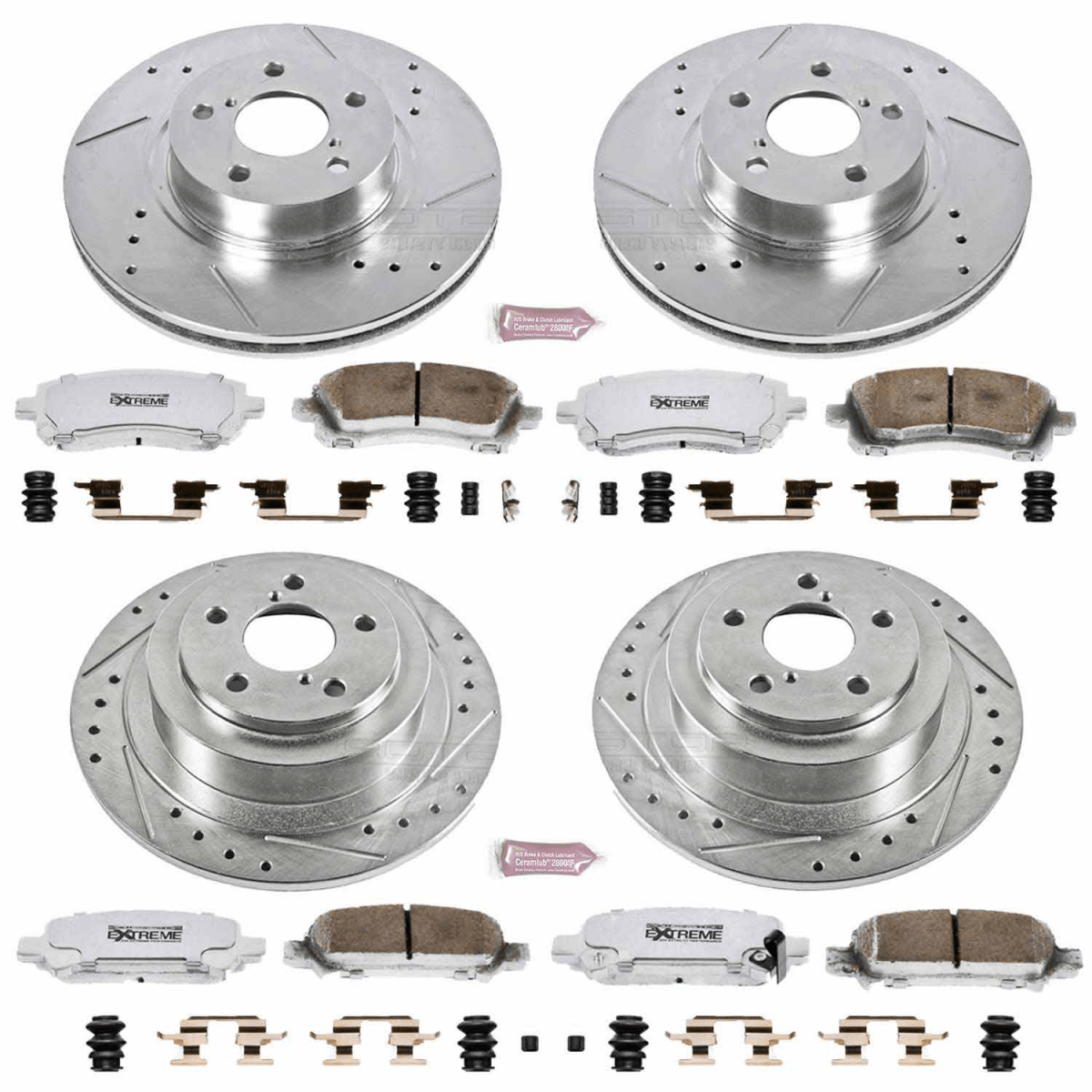 Power Stop 02 - 04 Subaru Legacy Front & Rear Z26 Street Warrior Brake Kit | K2750 - 26 - JDMuscleBrake KitspsbK2750-26