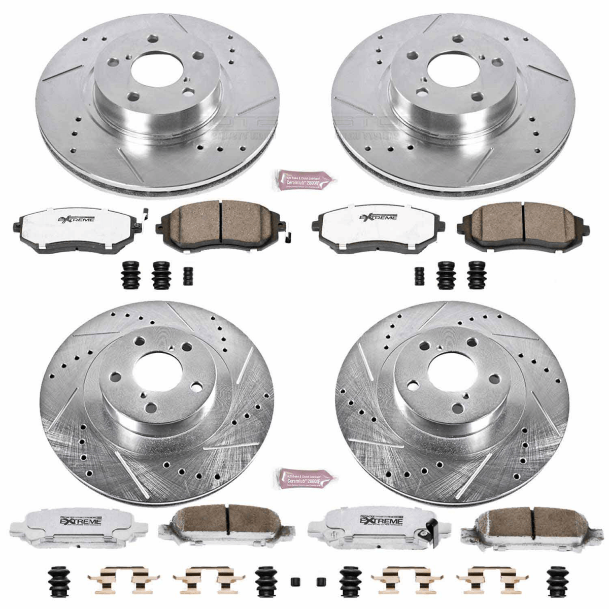 Power Stop 03 - 06 Subaru Baja Front & Rear Z26 Street Warrior Brake Kit | K2751 - 26 - JDMuscleBrake KitspsbK2751-26