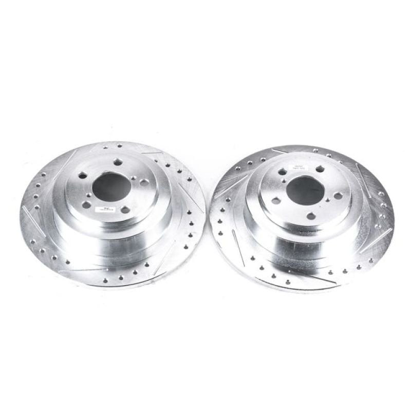 Power Stop 03 - 06 Subaru Baja Rear Evolution Drilled & Slotted Rotors - Pair | JBR945XPR - JDMuscleBrake RotorspsbJBR945XPR