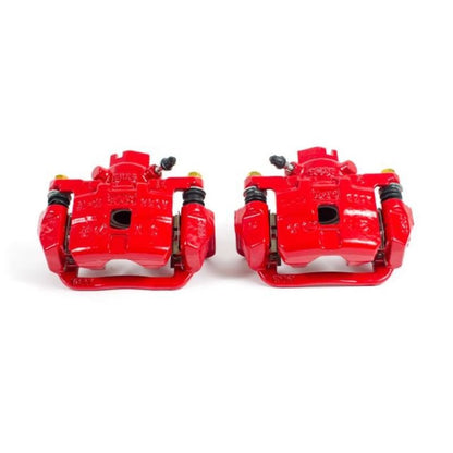 Power Stop 03 - 06 Subaru Baja Rear Red Calipers w/Brackets - Pair | S2582 - JDMuscleBrake Caliper Adapter BracketspsbS2582