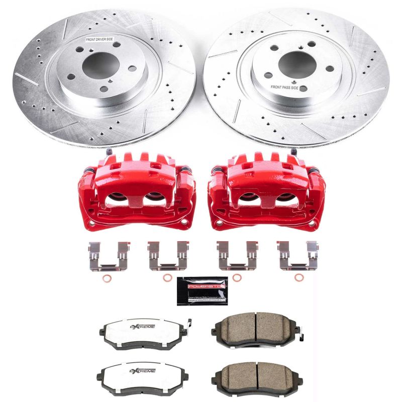 Power Stop 04 - 06 Subaru Baja Z26 Street Kit w/ Calipers - Front | KC3038A - 26 - JDMuscleBrake KitspsbKC3038A-26