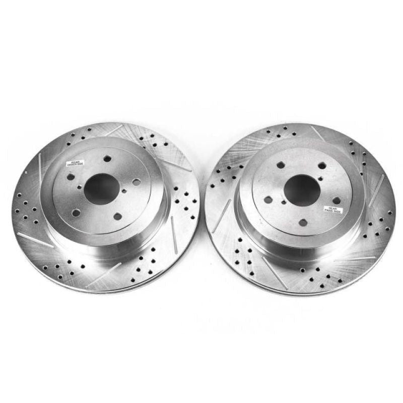 Power Stop 05 - 07 Subaru Impreza Rear Evolution Drilled & Slotted Rotors - Pair | JBR1118XPR - JDMuscleBrake RotorspsbJBR1118XPR