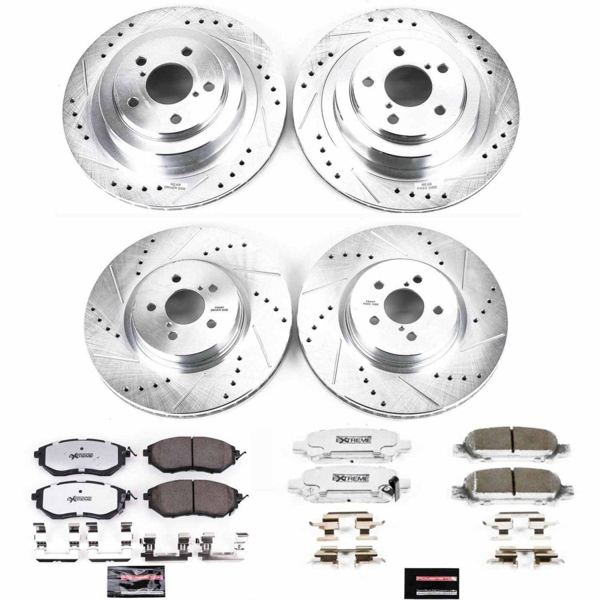 Power Stop 05 - 09 Subaru Legacy Front & Rear Z26 Street Warrior Brake Kit | K286 - 26 - JDMuscleBrake KitspsbK286-26
