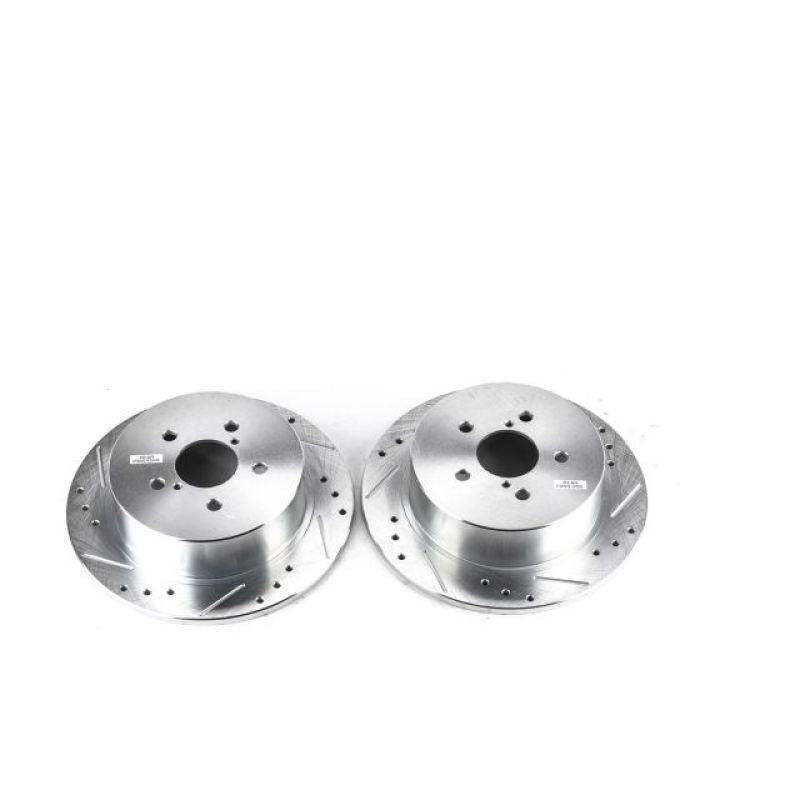 Power Stop 05 - 09 Subaru Legacy Rear Evolution Drilled & Slotted Rotors - Pair | JBR1367XPR - JDMuscleBrake RotorspsbJBR1367XPR