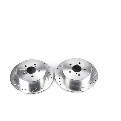 Power Stop 05 - 09 Subaru Legacy Rear Evolution Drilled & Slotted Rotors - Pair | JBR1367XPR - JDMuscleBrake RotorspsbJBR1367XPR
