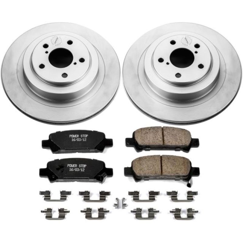 Power Stop 05 - 09 Subaru Legacy Rear Z17 Evolution Geomet Coated Brake Kit | CRK219 - JDMuscleBrake KitspsbCRK219