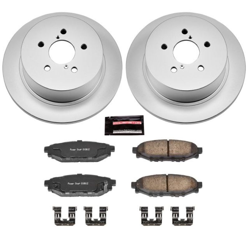 Power Stop 05 - 09 Subaru Legacy Rear Z17 Evolution Geomet Coated Brake Kit | CRK4632 - JDMuscleBrake KitspsbCRK4632
