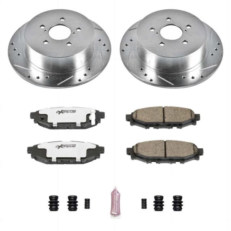 Power Stop 05 - 09 Subaru Legacy Rear Z26 Street Warrior Brake Kit | K4632 - 26 - JDMuscleBrake KitspsbK4632-26
