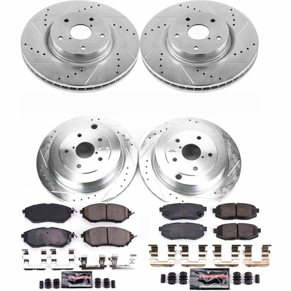Power Stop 06 - 07 Subaru B9 Tribeca Front & Rear Z23 Evolution Sport Brake Kit | K4088 - JDMuscleBrake KitspsbK4088