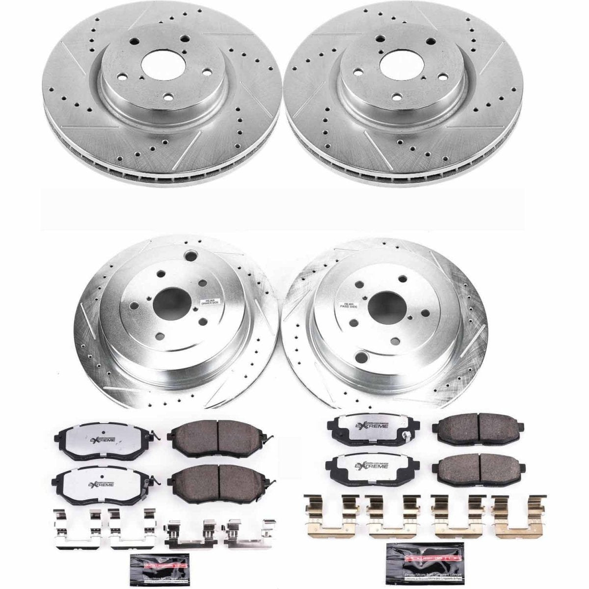 Power Stop 06 - 07 Subaru B9 Tribeca Front & Rear Z26 Street Warrior Brake Kit | K4088 - 26 - JDMuscleBrake KitspsbK4088-26