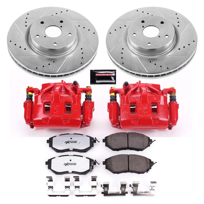 Power Stop 06 - 07 Subaru B9 Tribeca Z26 Street Kit w/ Calipers - Front | KC4603 - 26 - JDMuscleBrake KitspsbKC4603-26
