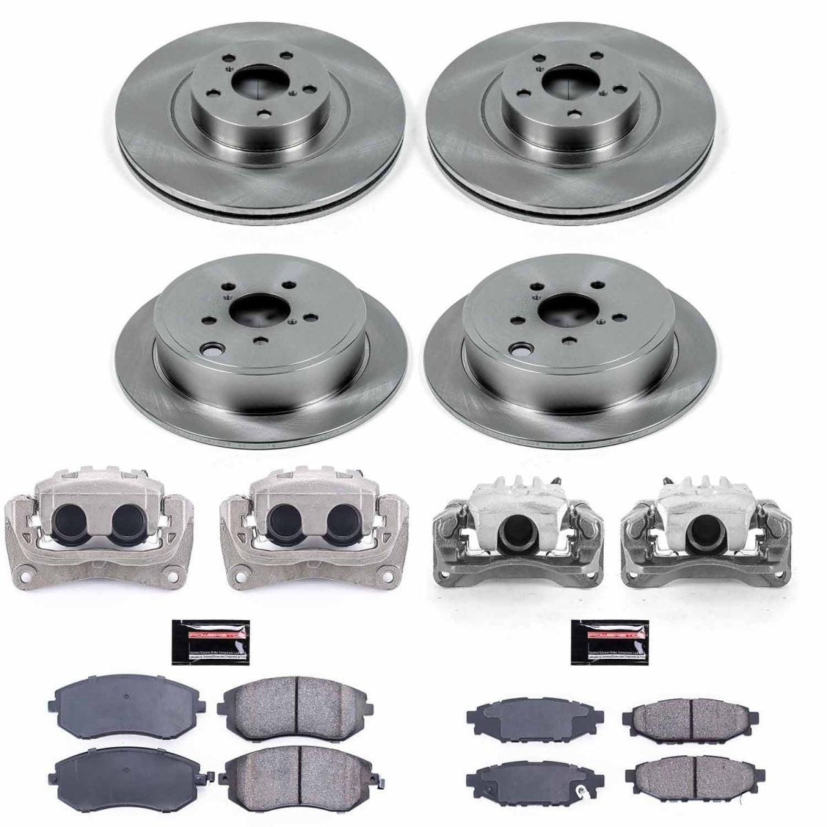 Power Stop 06 - 09 Subaru Legacy Front & Rear Autospecialty Brake Kit w/Calipers | KCOE4079 - JDMuscleBrake KitspsbKCOE4079