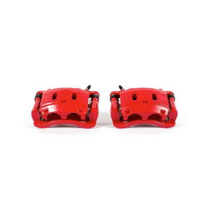 Power Stop 06 - 13 QX56 / 14 - 19 QX80 / 06 - 22 Armada / 08 - 21 Titan Front Red Calipers w/Brackets Pair | L3339 - JDMuscleBrake Caliper Adapter BracketspsbS3338