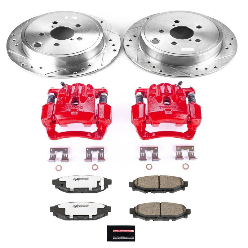 Power Stop 10 - 14 Subaru Legacy Z26 Street Kit w/ Calipers - Rear | KC4631A - 26 - JDMuscleBrake KitspsbKC4631A-26