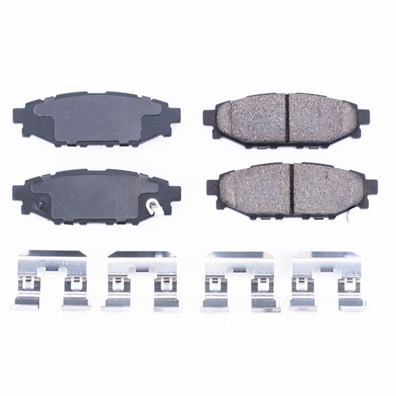 Power Stop 13 - 16 Subaru BRZ Rear Z17 Evolution Ceramic Brake Pads w/Hardware | 17 - 1114 - JDMuscleBrake Padspsb17-1114