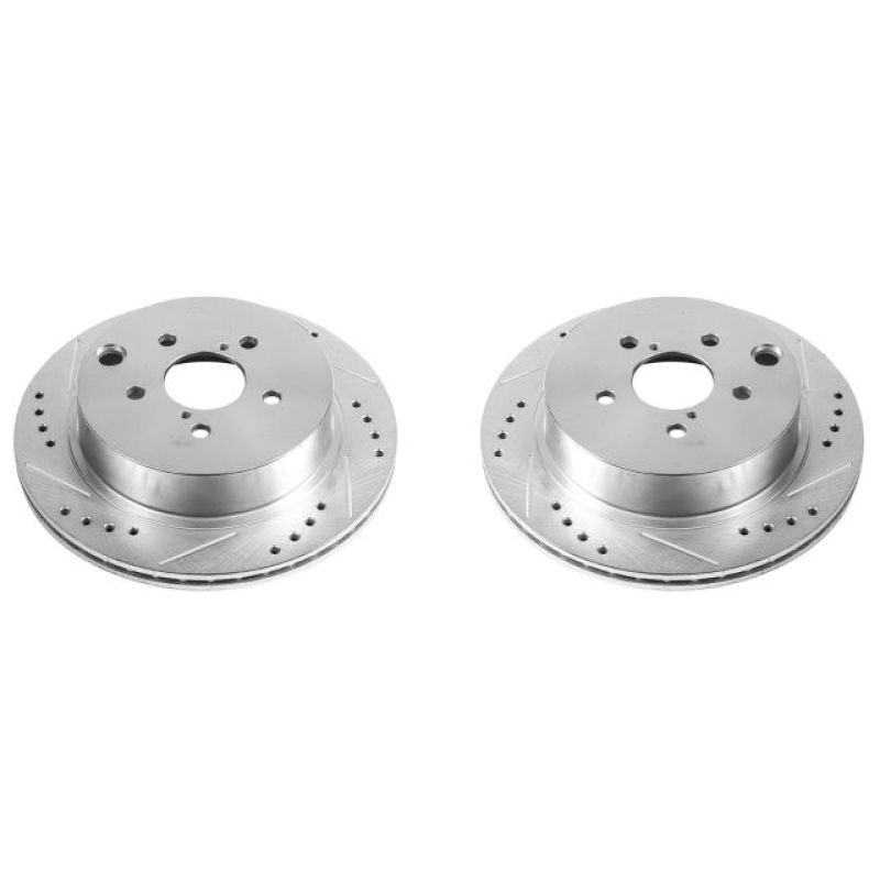 Power Stop 14 - 18 Subaru Forester Rear Evolution Drilled & Slotted Rotors - Pair | JBR1702XPR - JDMuscleBrake RotorspsbJBR1702XPR
