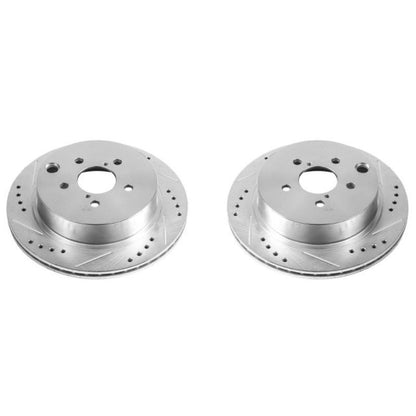 Power Stop 14 - 18 Subaru Forester Rear Evolution Drilled & Slotted Rotors - Pair | JBR1702XPR - JDMuscleBrake RotorspsbJBR1702XPR