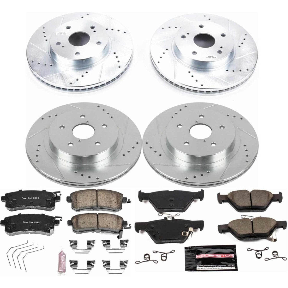 Power Stop 15 - 18 Subaru Legacy Front & Rear Z23 Evolution Sport Brake Kit | K7357 - JDMuscleBrake KitspsbK7357