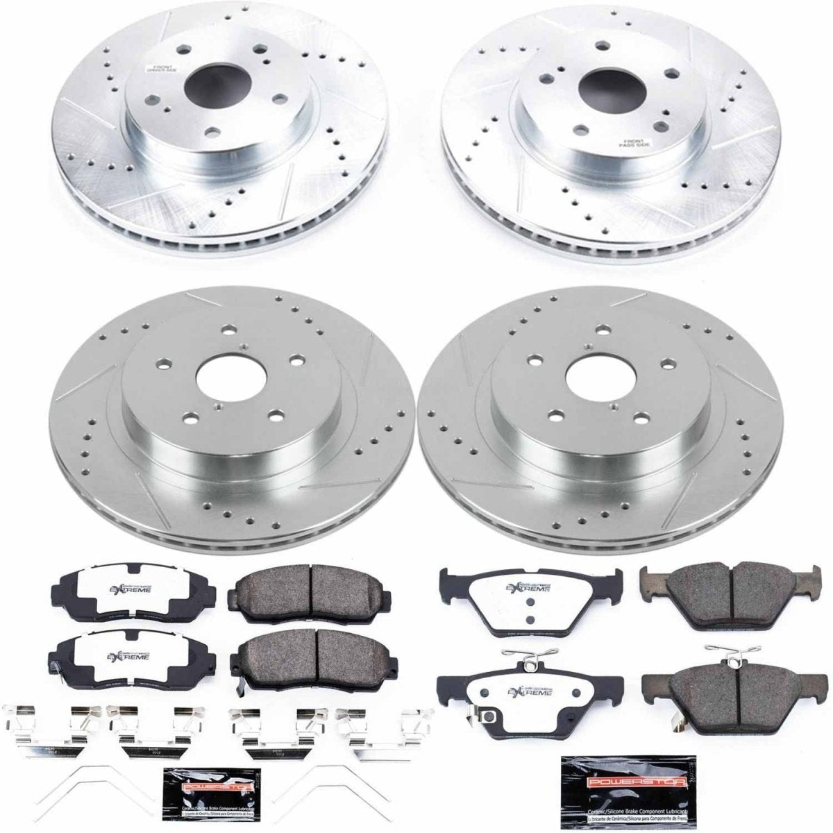 Power Stop 15 - 18 Subaru Legacy Front & Rear Z26 Street Warrior Brake Kit | K7357 - 26 - JDMuscleBrake KitspsbK7357-26