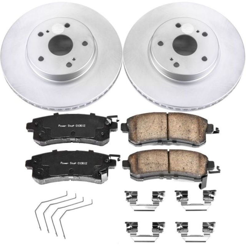 Power Stop 15 - 18 Subaru Legacy Front Z17 Evolution Geomet Coated Brake Kit | CRK7356 - JDMuscleBrake KitspsbCRK7356