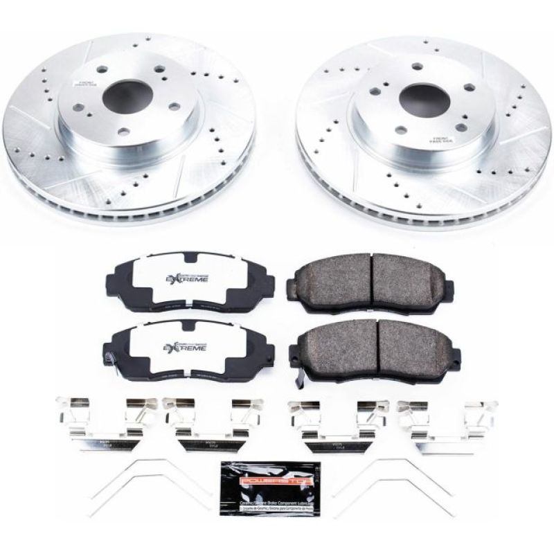 Power Stop 15 - 18 Subaru Legacy Front Z26 Street Warrior Brake Kit | K7356 - 26 - JDMuscleBrake KitspsbK7356-26