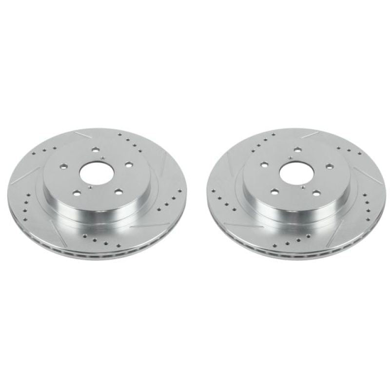 Power Stop 15 - 18 Subaru Legacy Rear Evolution Drilled & Slotted Rotors - Pair | JBR1718XPR - JDMuscleBrake RotorspsbJBR1718XPR