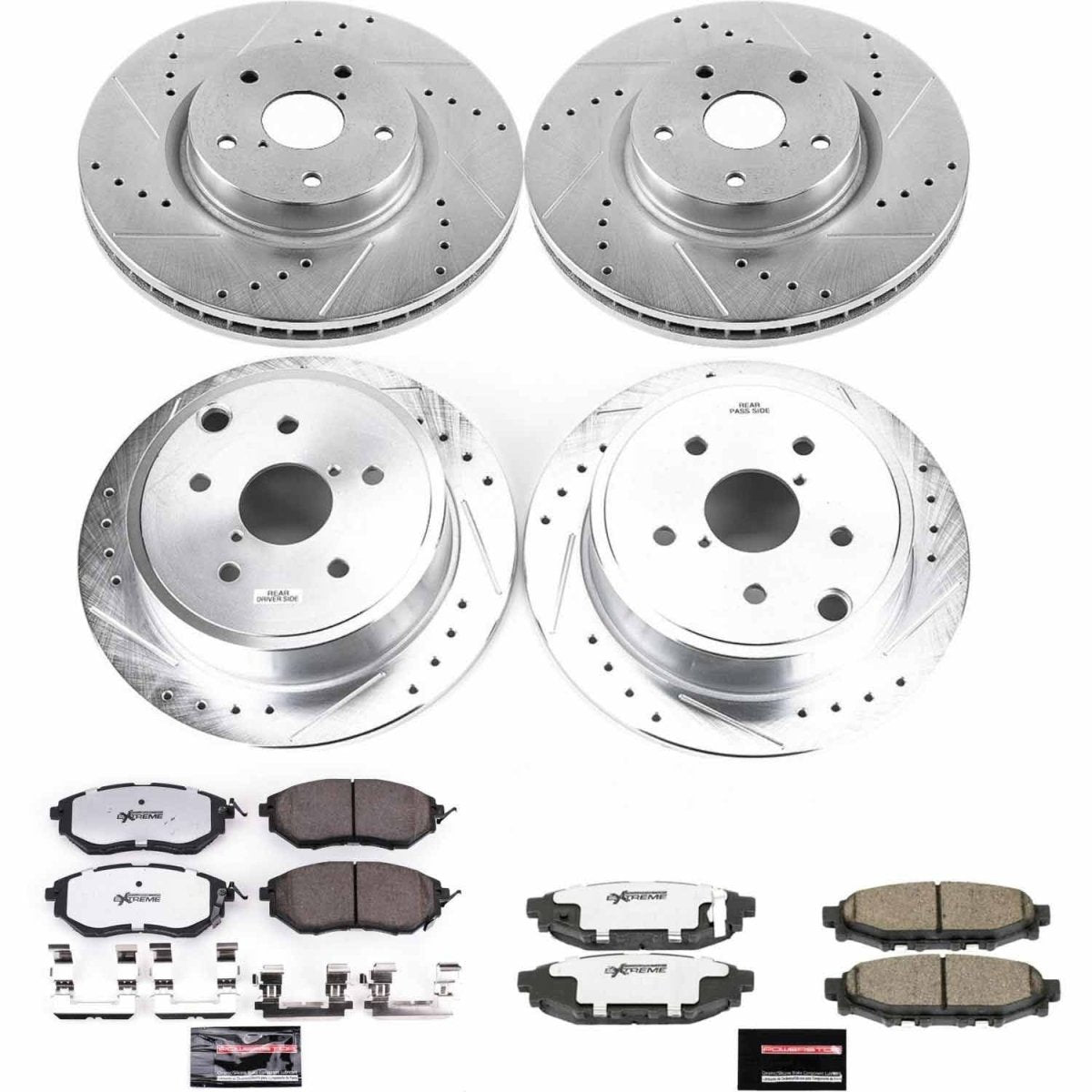 Power Stop 15 - 19 WRX Front & Rear Z26 Street Warrior Brake Kit | K6932 - 26 - JDMuscleBrake KitspsbK6932-26