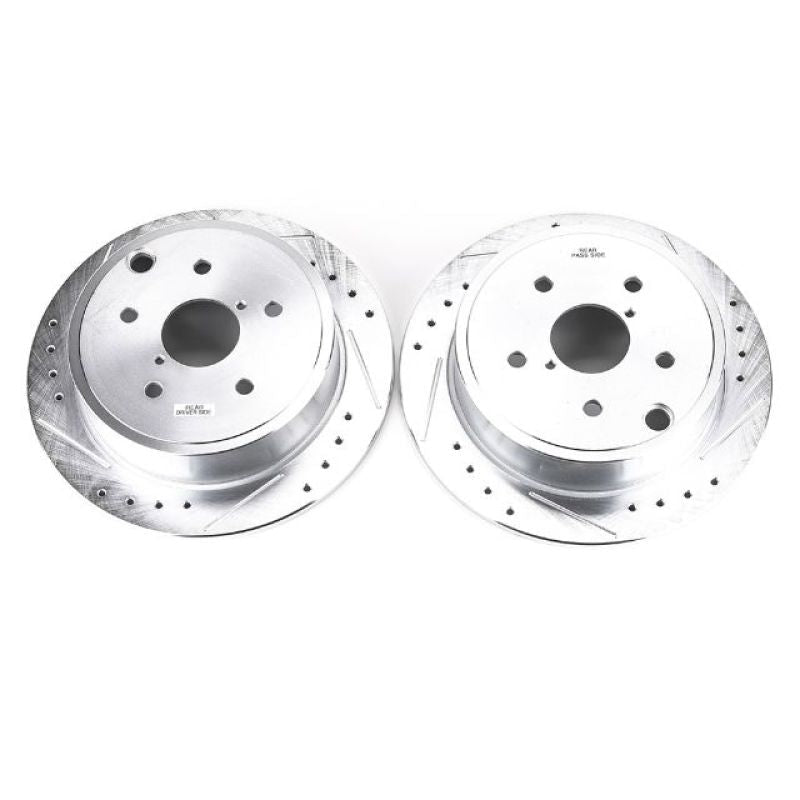 Power Stop 15 - 19 WRX Rear Evolution Drilled & Slotted Rotors - Pair | JBR1701XPR - JDMuscleBrake RotorspsbJBR1701XPR