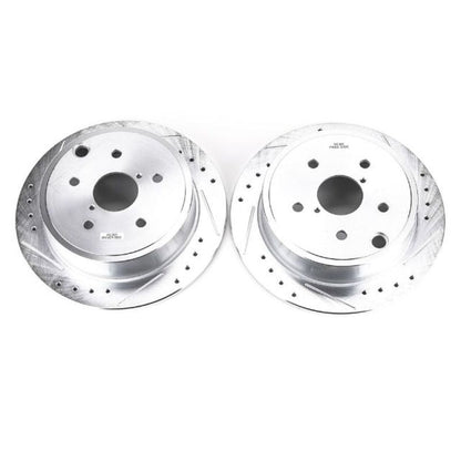 Power Stop 15 - 19 WRX Rear Evolution Drilled & Slotted Rotors - Pair | JBR1701XPR - JDMuscleBrake RotorspsbJBR1701XPR