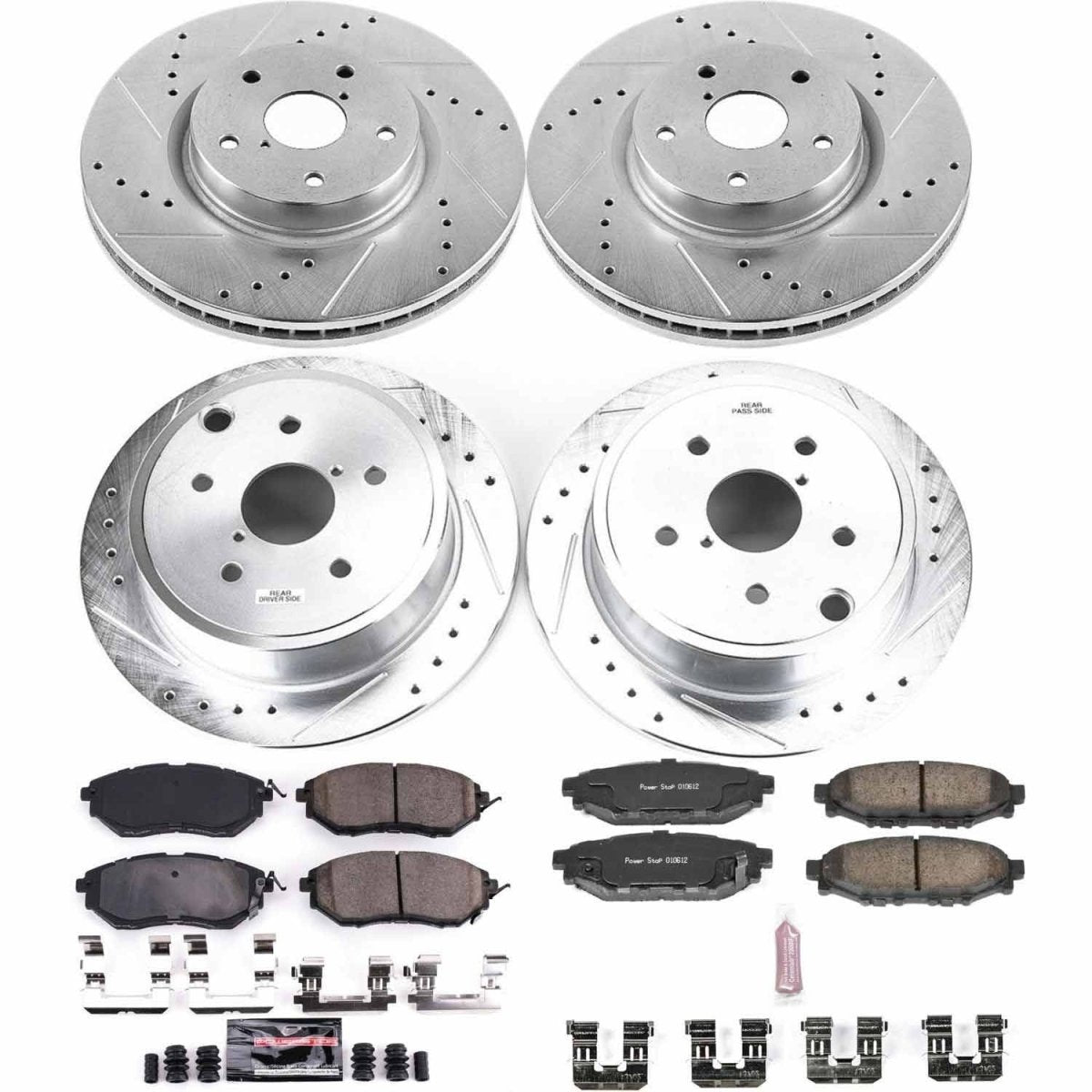 Power Stop [15 - 21 WRX] Front & Rear Z23 Evolution Sport Brake Kit - JDMuscleBrake KitspsbK6932
