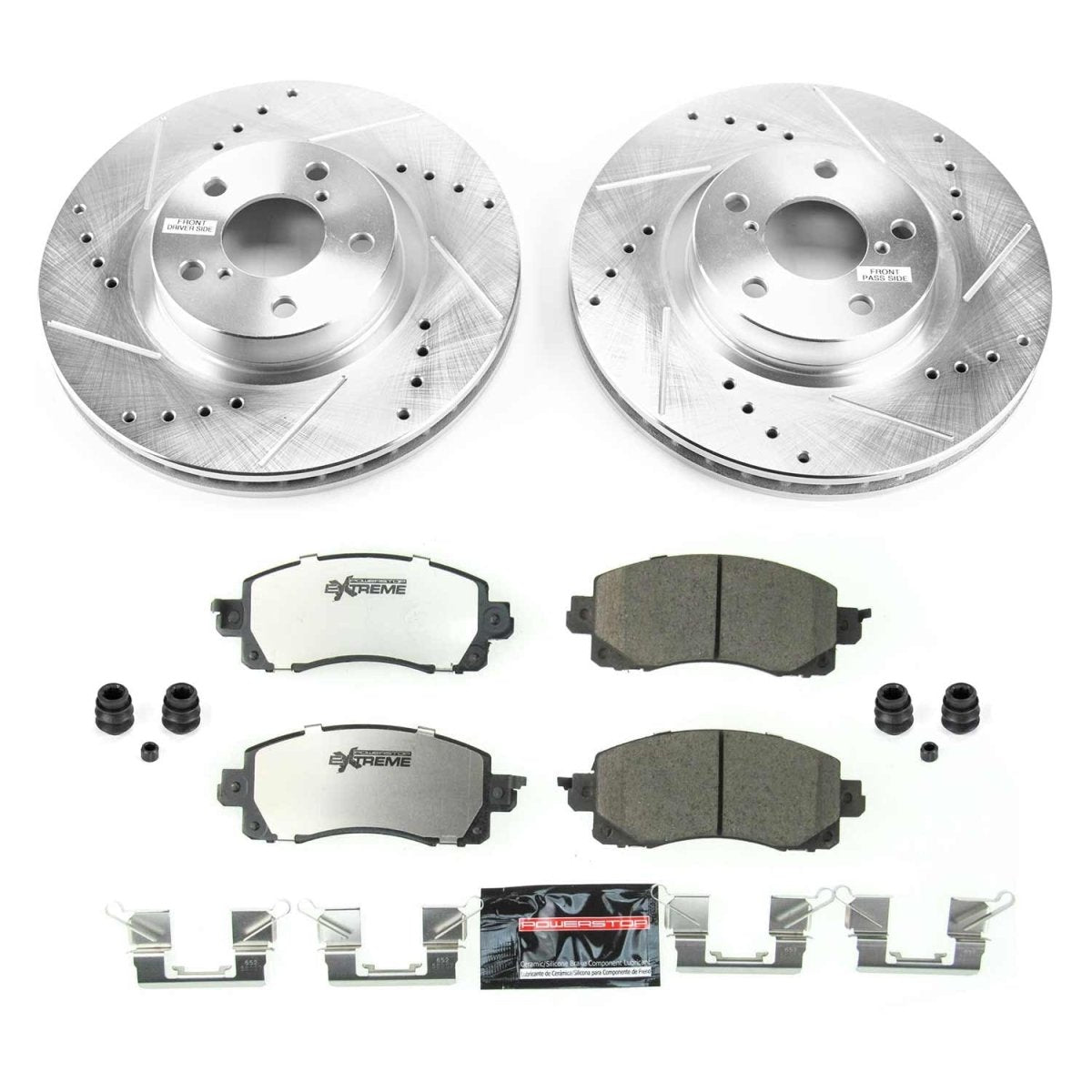 Power Stop 17 - 19 Subaru Impreza Front Z26 Street Warrior Brake Kit | K7891 - 26 - JDMuscleBrake KitspsbK7891-26