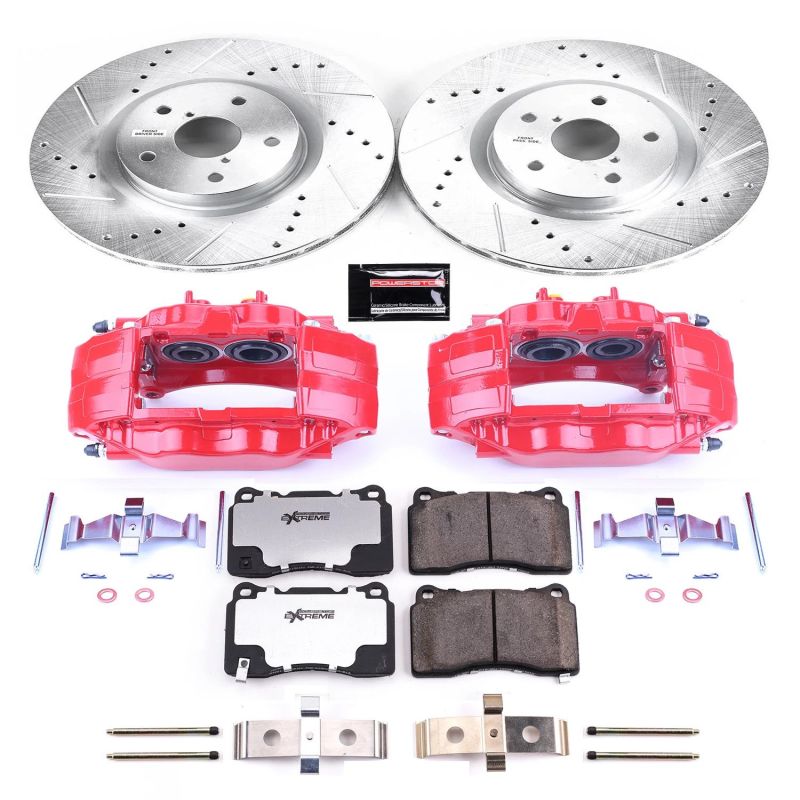 Power Stop 2005 - 17 STI Z26 Street Kit w/ Calipers - Front | KC131 - 26 - JDMuscleBrake KitspsbKC131-26