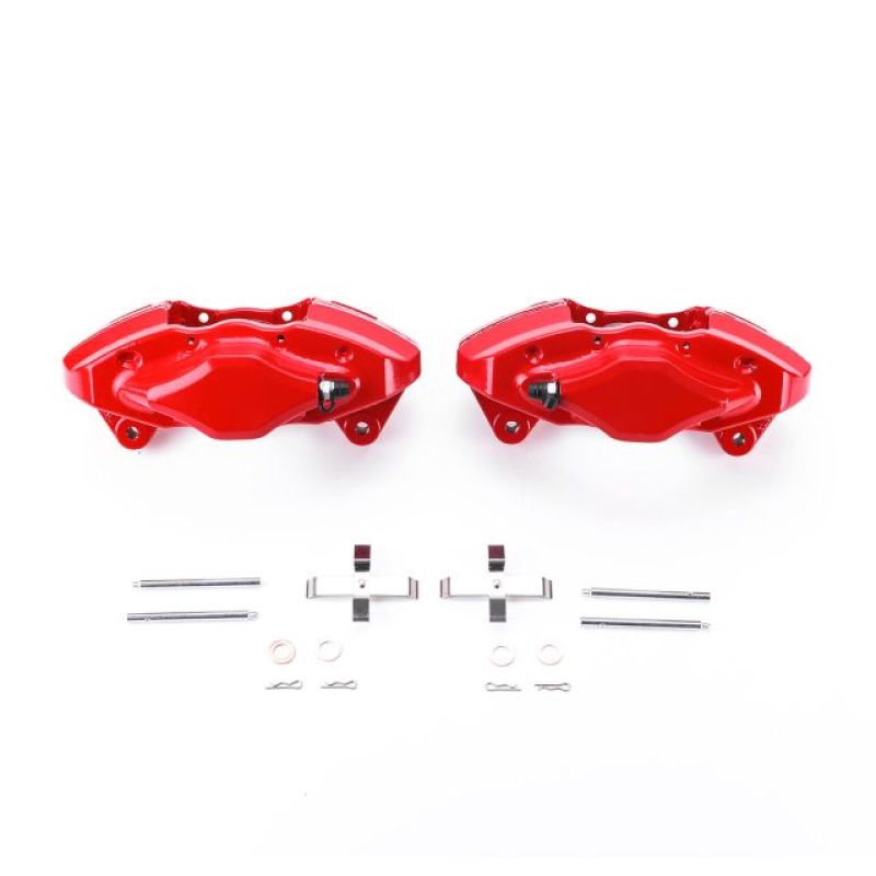 Power Stop 2008 - 17 STI Rear Red Calipers w/o Brackets - Pair | S3780 - JDMuscleCaliperspsbS3780