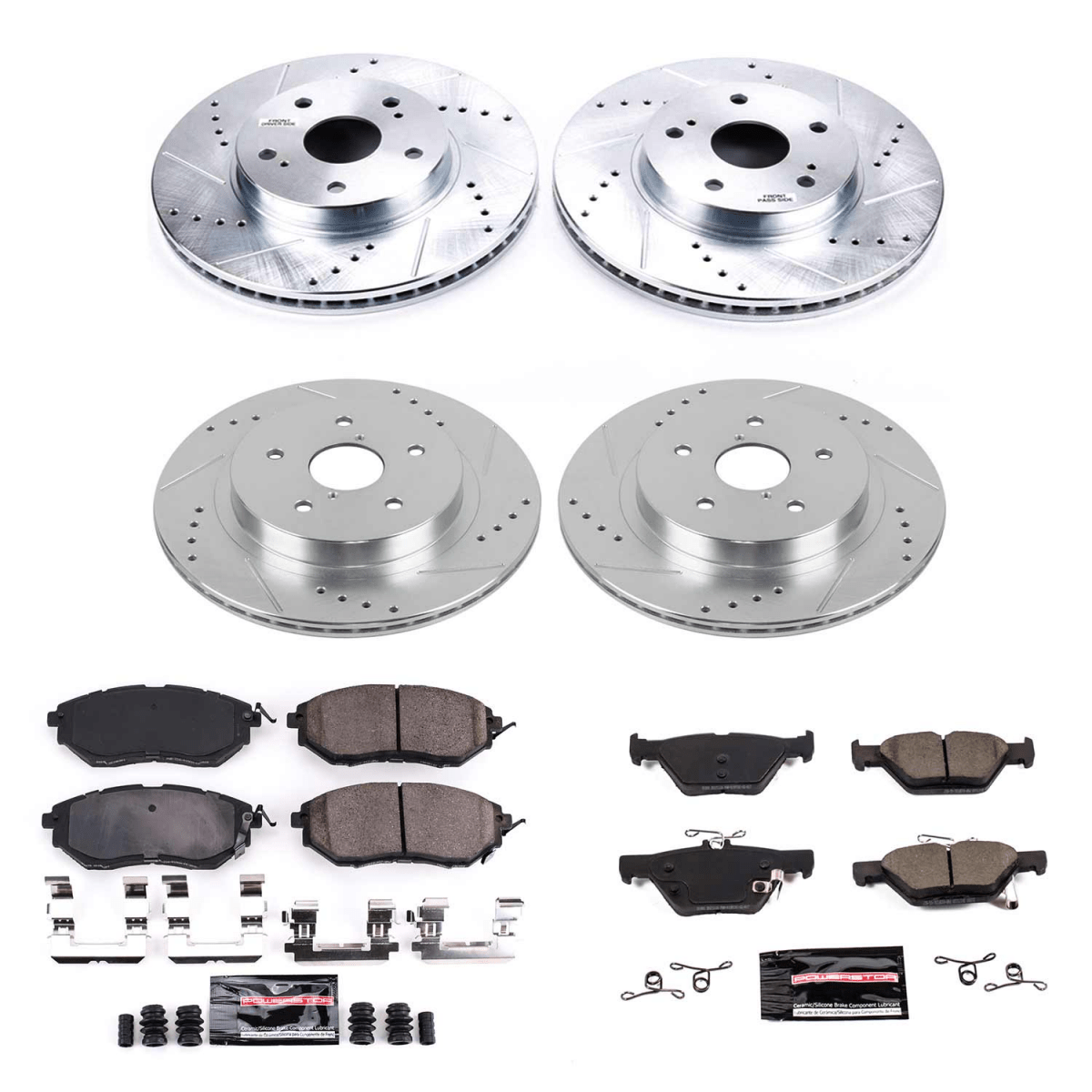 Power Stop 2015 Subaru Legacy Front & Rear Z23 Evolution Sport Brake Kit | K8405 - JDMuscleBrake KitspsbK8405