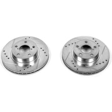 Power Stop 93 - 01 Subaru Impreza Front Evolution Drilled & Slotted Rotors - Pair | JBR358XPR - JDMuscleBrake RotorspsbJBR358XPR