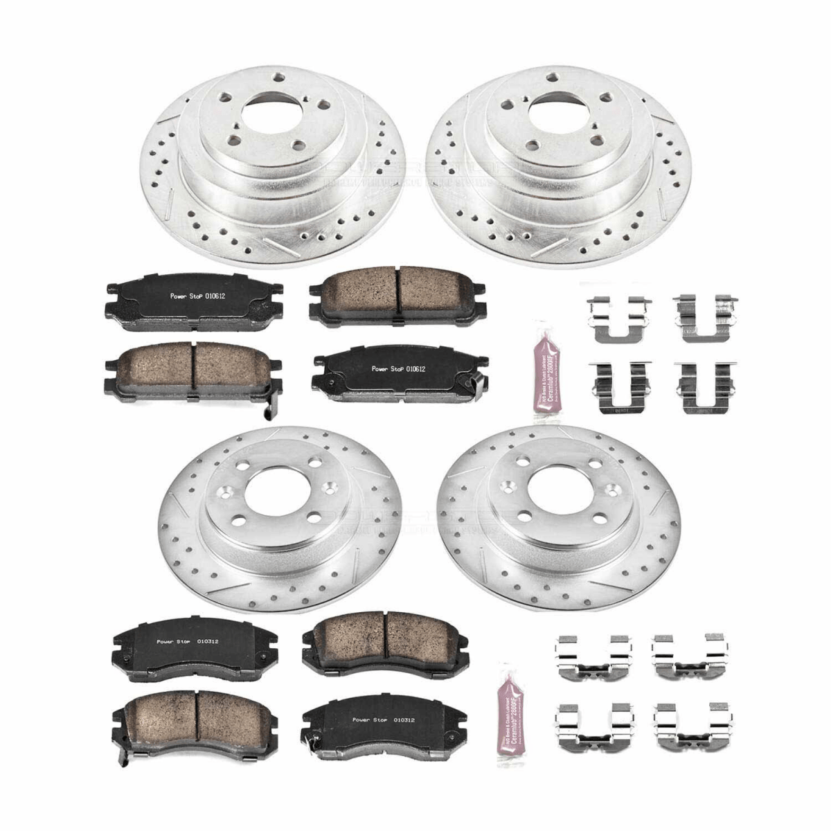 Power Stop 93 - 96 Subaru Impreza Front & Rear Z23 Evolution Sport Brake Kit | K444 - JDMuscleBrake KitspsbK444