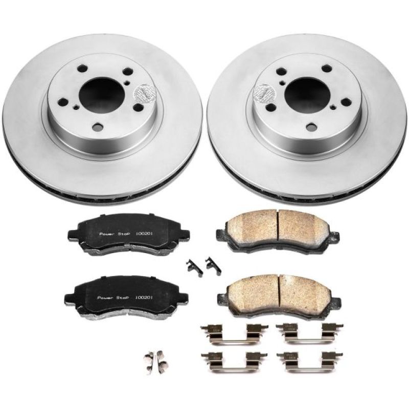 Power Stop 97 - 01 Subaru Impreza Front Z17 Evolution Geomet Coated Brake Kit | CRK445 - JDMuscleBrake KitspsbCRK445