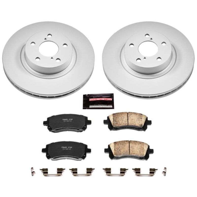 Power Stop 98 - 02 Subaru Forester Front Z17 Evolution Geomet Coated Brake Kit | CRK1120 - JDMuscleBrake KitspsbCRK1120