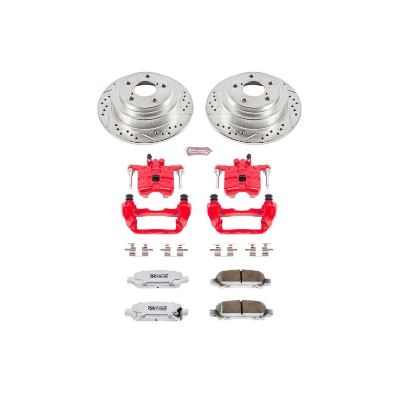 Power Stop 98 - 03 Subaru Forester Z26 Street Kit w/ Calipers - Rear | KC449 - 26 - JDMuscleBrake KitspsbKC449-26