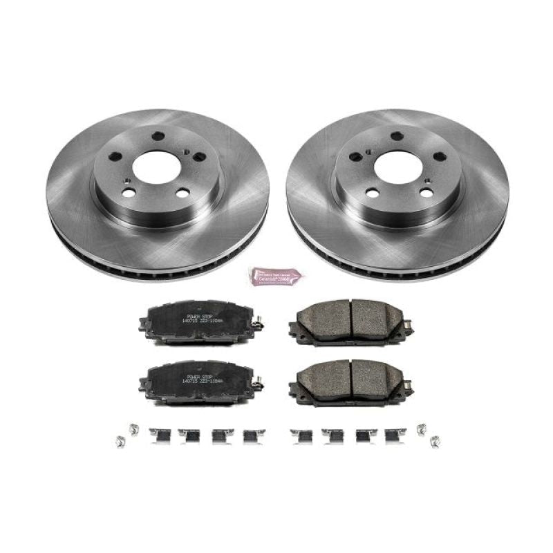 Power Stop Front Autospecialty Brake Kit Lexus CT200h 2011 - 2017 / Toyota Prius 2010 - 2015 / Prius Plug - In 2012 - 2015 | KOE5870 - JDMuscleBrake KitspsbKOE5870
