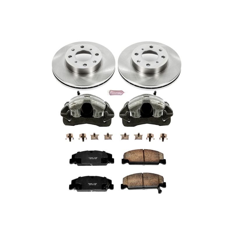 Power Stop Front Autospecialty Brake Kit w/ Calipers Honda Civic 1990 - 2000 / CRX 1990 - 1991 | KCOE699 - JDMuscleBrake KitspsbKCOE699