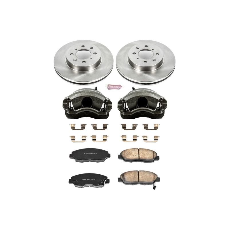 Power Stop Front Autospecialty Brake Kit w/ Calipers Honda Civic 1996 - 2005 / Insight 2010 - 2014 | KCOE690 - JDMuscleBrake KitspsbKCOE690