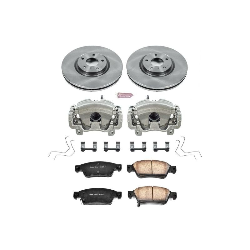 Power Stop Front Autospecialty Brake Kit w/ Calipers Infiniti G35 2007 - 2008 / G37 2008 - 2013 / Q60 2014 - 2015 | KCOE3022B - JDMuscleBrake KitspsbKCOE3022B