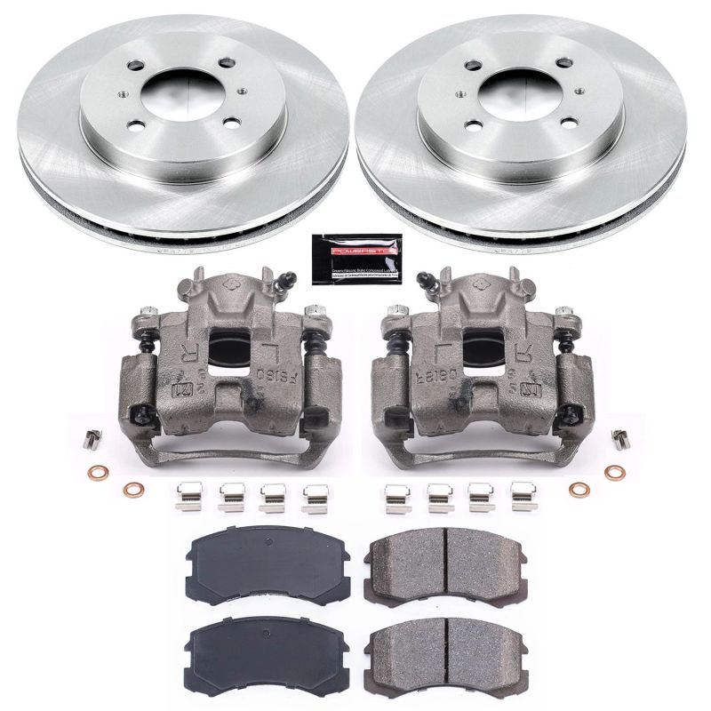 Power Stop Front Autospecialty Brake Kit w/ Calipers Mitsubishi Lancer 2002 - 2007 | KCOE1215 - JDMuscleBrake KitspsbKCOE1215