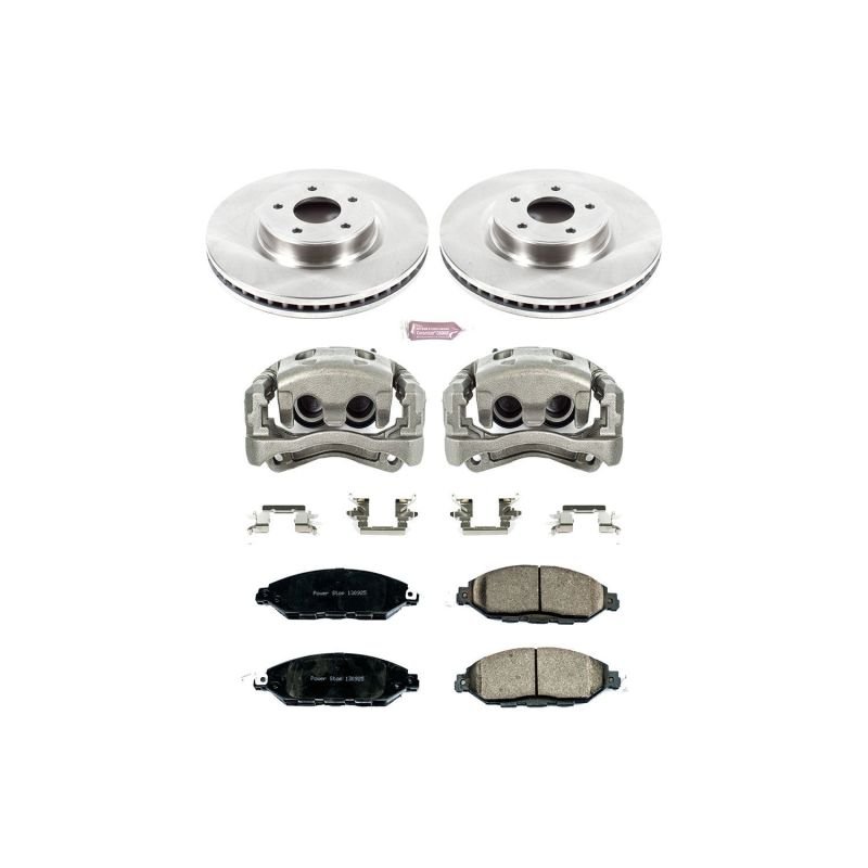 Power Stop Front Autospecialty Replacement Brake Kit with Calipers Infiniti JX35 2013 / QX60 2014 - 2019 / Nissan Murano 15 - 21 / Pathfinder 2013 - 2019 | KCOE6496 - JDMuscleBrake KitspsbKCOE6496