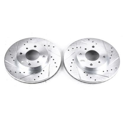Power Stop Front Evolution Drilled & Slotted Rotors Infiniti G20 1999 - 2002 / Nissan Altima 1993 - 2001 / Sentra 2000 - 2006 | JBR557XPR - JDMuscleBrake RotorspsbJBR557XPR